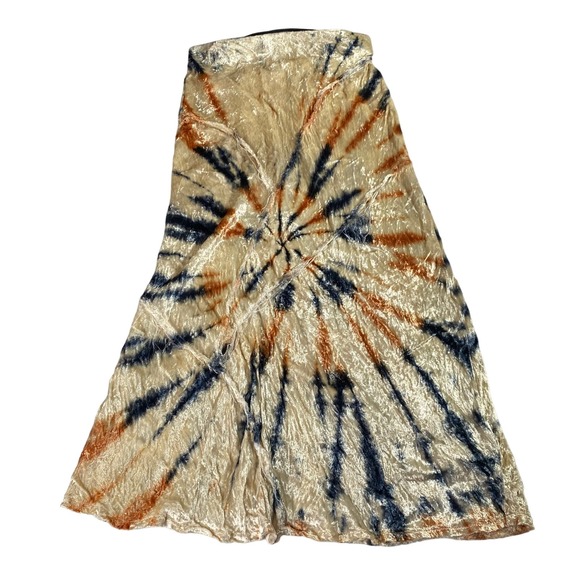 Free People Serious Swagger Velvet Tie Dye Midi Skirt Boho Women's XS - Picture 2 of 7